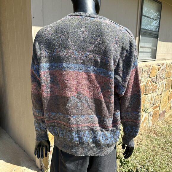 Vtg 90s Gianni Bugli Milano Sweater Mens Size XXL Retro Multicolor Crewneck Knit - Picture 4 of 6